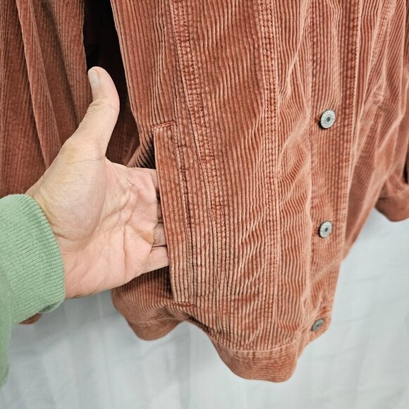 American Eagle Outfitters Rust Corduroy Utility Jacket - Picture 5 of 13